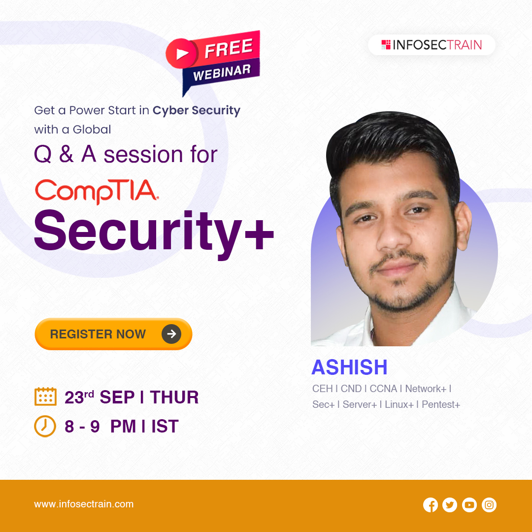 Live Event with InfosecTrain Free inar Q & A session for CompTIA