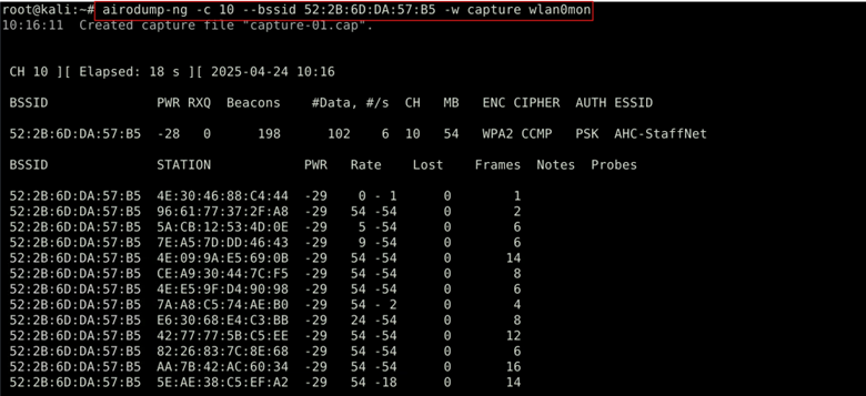 Capturing Handshake Packets