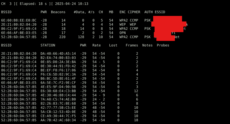 Scanning for WiFi Networks