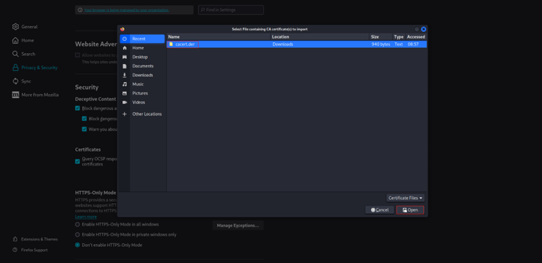 Select the downloaded
