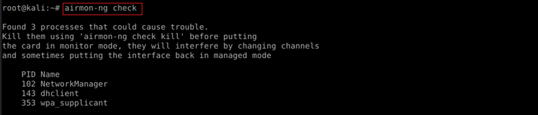 airmon-ng check