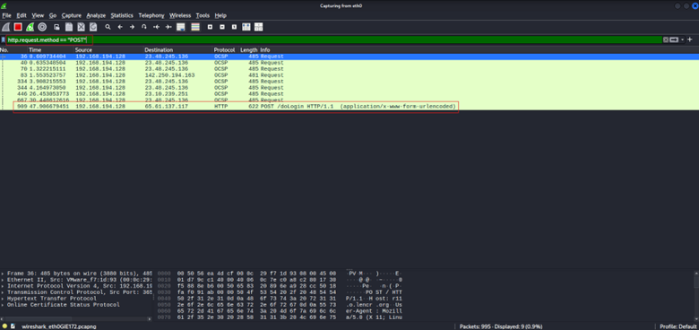 Filter for HTTP Traffic