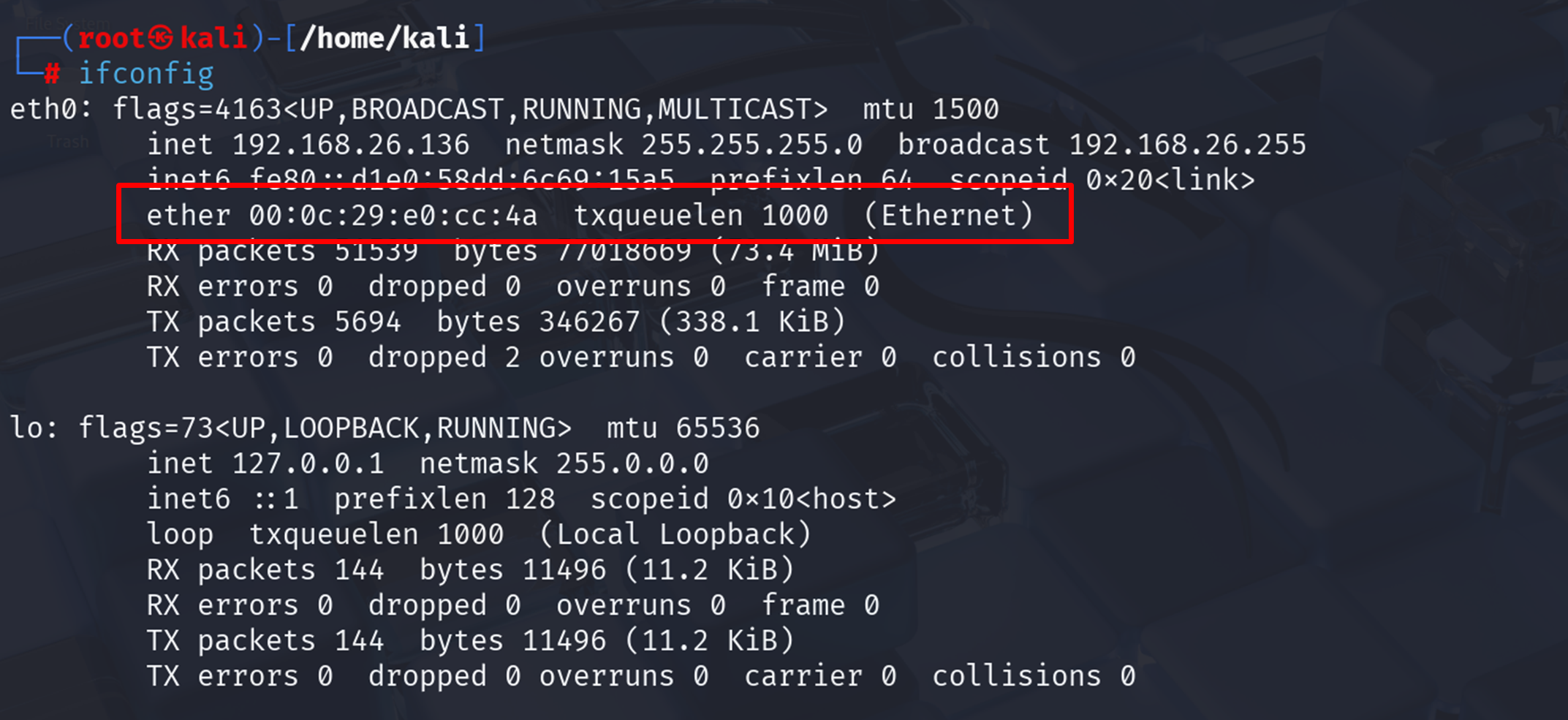 sudo ifconfig eth0 up