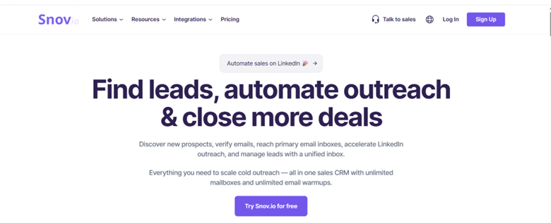 Create a Snov account