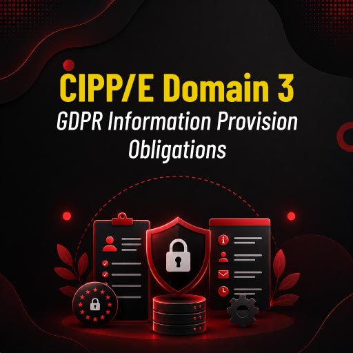 CIPP/E Domain 3: GDPR Information Provision Obligations: Transparency and Privacy Notices